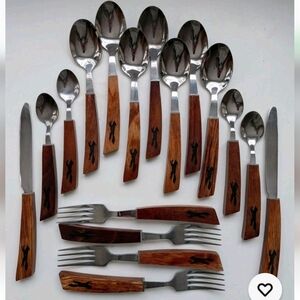 Rare Designer Paul Costelloe Briarwood Cuttlery Silverware Incomplete Set MCM